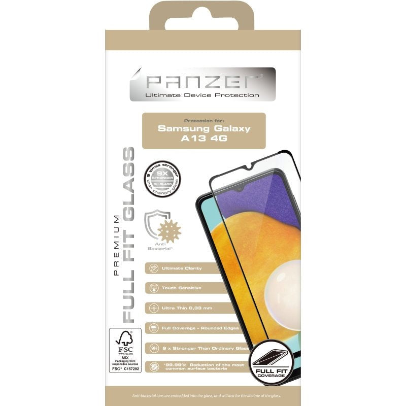 Samsung Galaxy A13 (4G) PANZER Premium Full-Fit Glass - Herdet Glass - Svart Kant