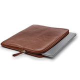 Trunk Ekte Skinn Sleeve til Macbook 13" (32 x 23 x 2 cm) - Brown