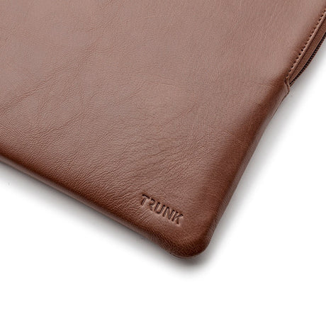 Trunk Ekte Skinn Sleeve til Macbook 13" (32 x 23 x 2 cm) - Brown