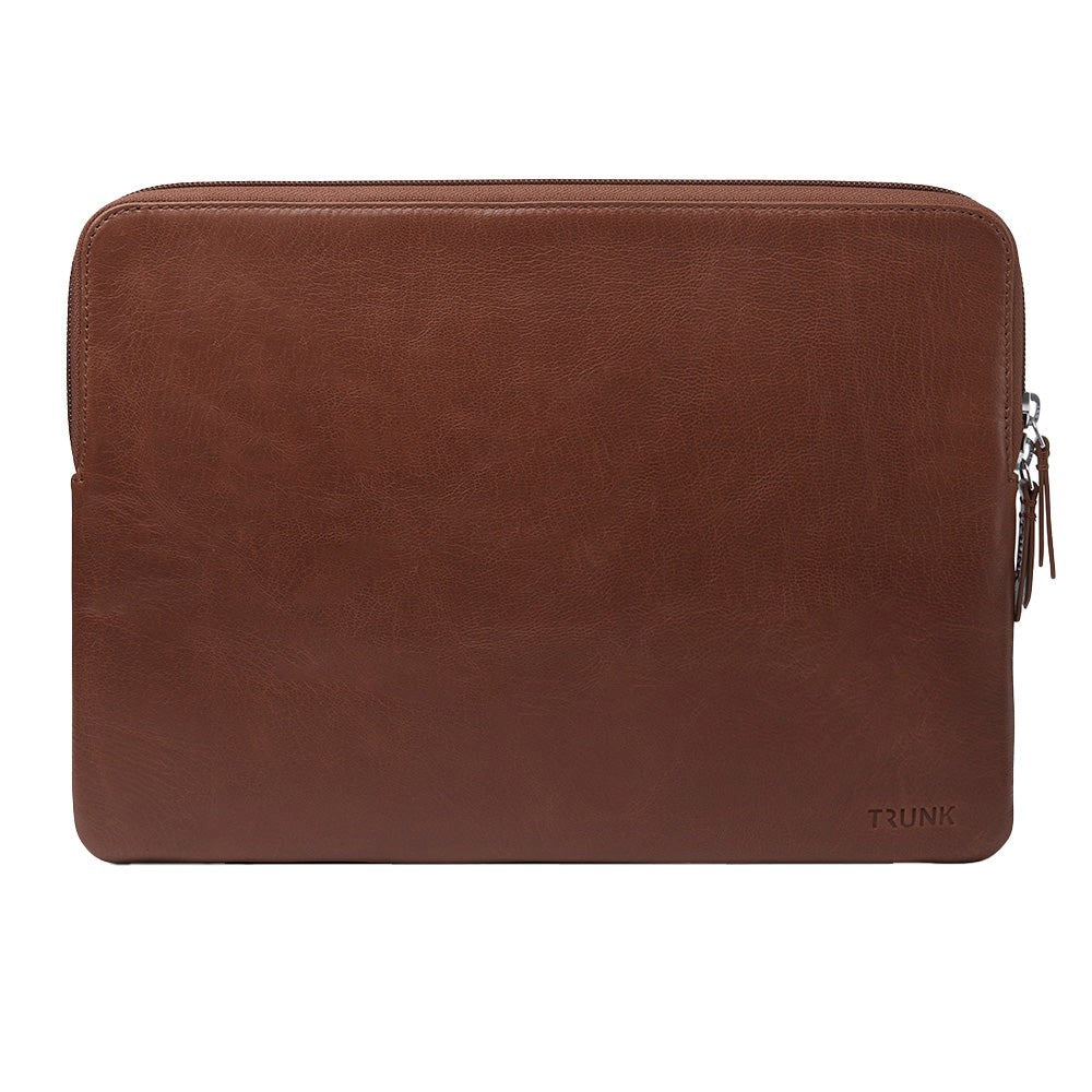 Trunk Ekte Skinn Sleeve til Macbook 13" (32 x 23 x 2 cm) - Brown