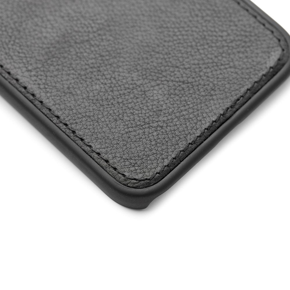 Trunk iPhone 11 Pro / XS / X Ekte Skinn Deksel med Avtakbart Deksel - Svart