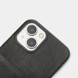 Trunk iPhone 13 Mini Ekte Skinn Deksel med Kortlomme - Svart
