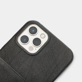 Trunk iPhone 13 Pro Ekte Skinn Deksel med Kortlomme - Svart