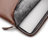 Trunk Ekte Skinn Sleeve til Macbook 14" (33 x 23,5 x 2 cm) - Brown