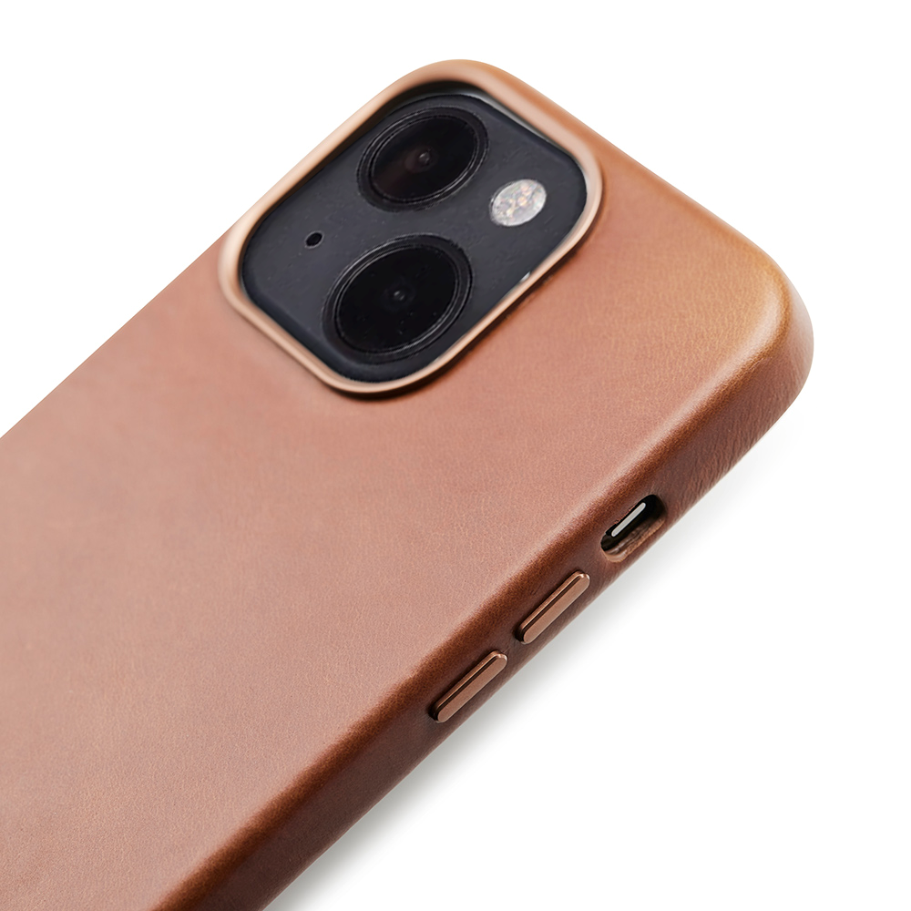 iPhone 13 Trunk Ekte Skinn Deksel - Brun