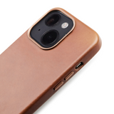 iPhone 13 Trunk Ekte Skinn Deksel - Brun