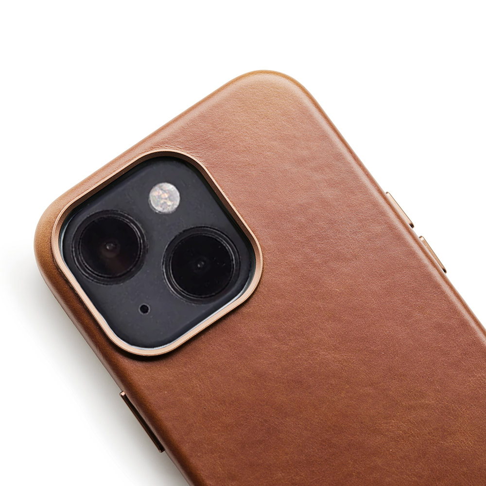 iPhone 13 Trunk Ekte Skinn Deksel - Brun
