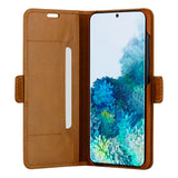 Samsung Galaxy S20+ (Plus) dbramante1928 Copenhagen Slim Ekte Skinn Flip Deksel m. Lommebok - Tan
