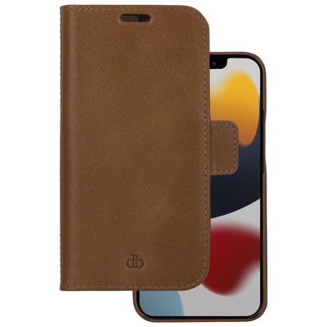 iPhone 13 dbramante1928 Lynge Ekte Skinn Magnet Deksel - Tan