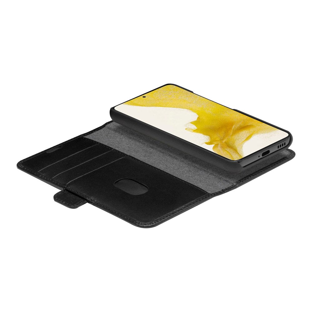 Samsung Galaxy S22+ (Plus) dbramante1928 Lynge 2-i-1 Ekte Skinn Flip Deksel - Black