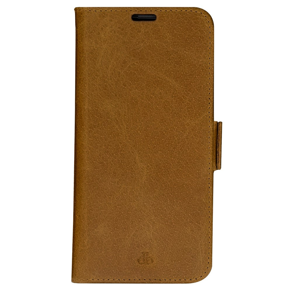 iPhone 14 Pro Max dbramante1928 Copenhagen Skinn Magnet Flip-Deksel - Tan