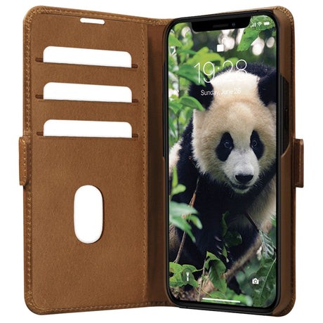 iPhone 14 Pro Max dbramante1928 Copenhagen Skinn Magnet Flip-Deksel - Tan