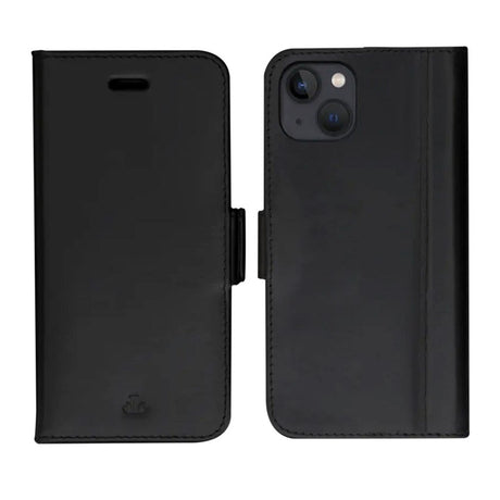 iPhone 12 / 12 Pro dbramante1928 Copenhagen Skinn Magnet Flip-Deksel - Black