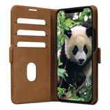 iPhone 13 dbramante1928 Copenhagen Skinn Magnet Flip-Deksel - Tan