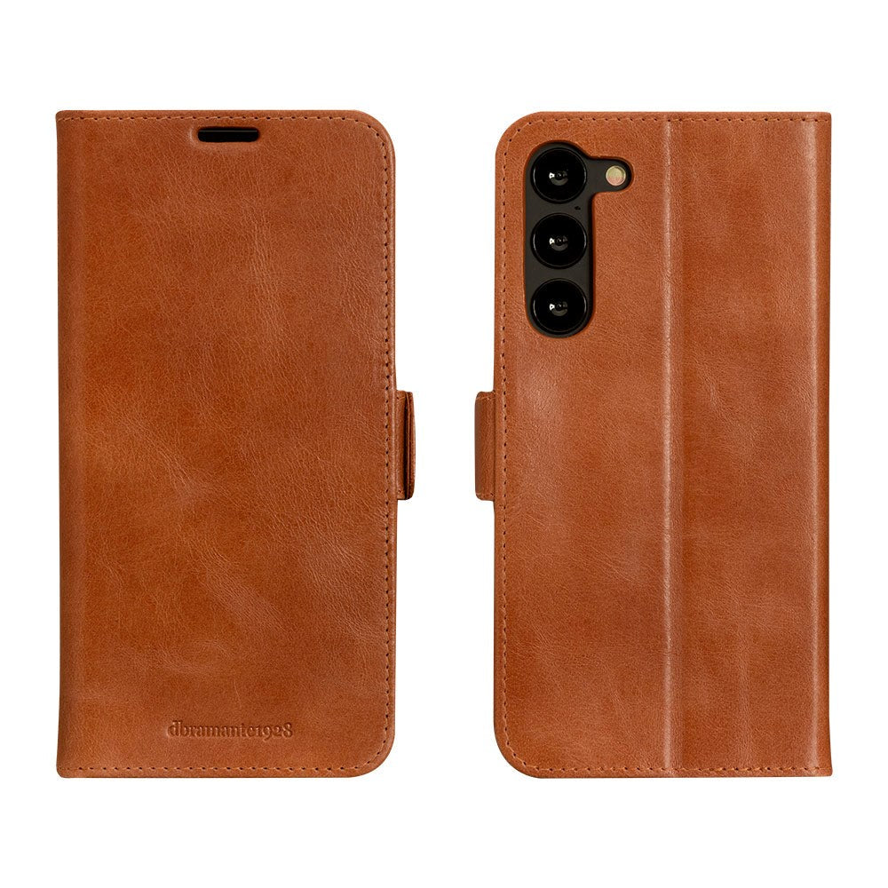 Samsung Galaxy S23+ (Plus) dbramante1928 Copenhagen Skinn Magnet Flip-Deksel - Tan