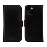 iPhone 15 Plus dbramante1928 Lynge Ekte Skinn Magnet Flip-Deksel - Black