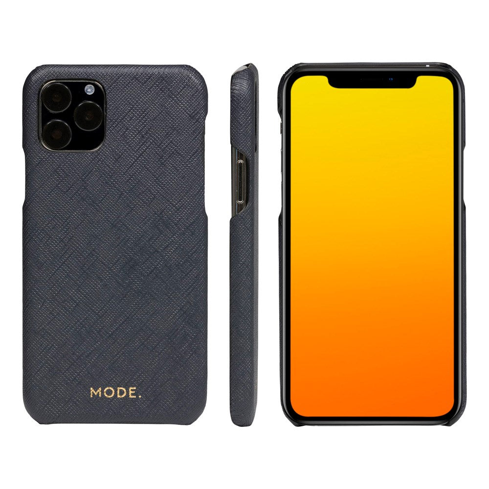 iPhone 11 Pro Max dbramante1928 New York 2-i-1 Ekte Skinn Flip Deksel - Night Black