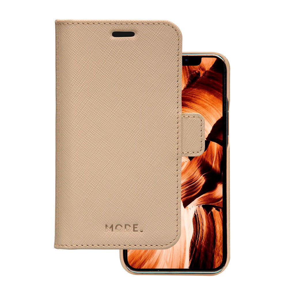 iPhone 12 Mini dbramante1928 New York 2-i-1 Ekte Skinn Flip Deksel - Sahara Sand