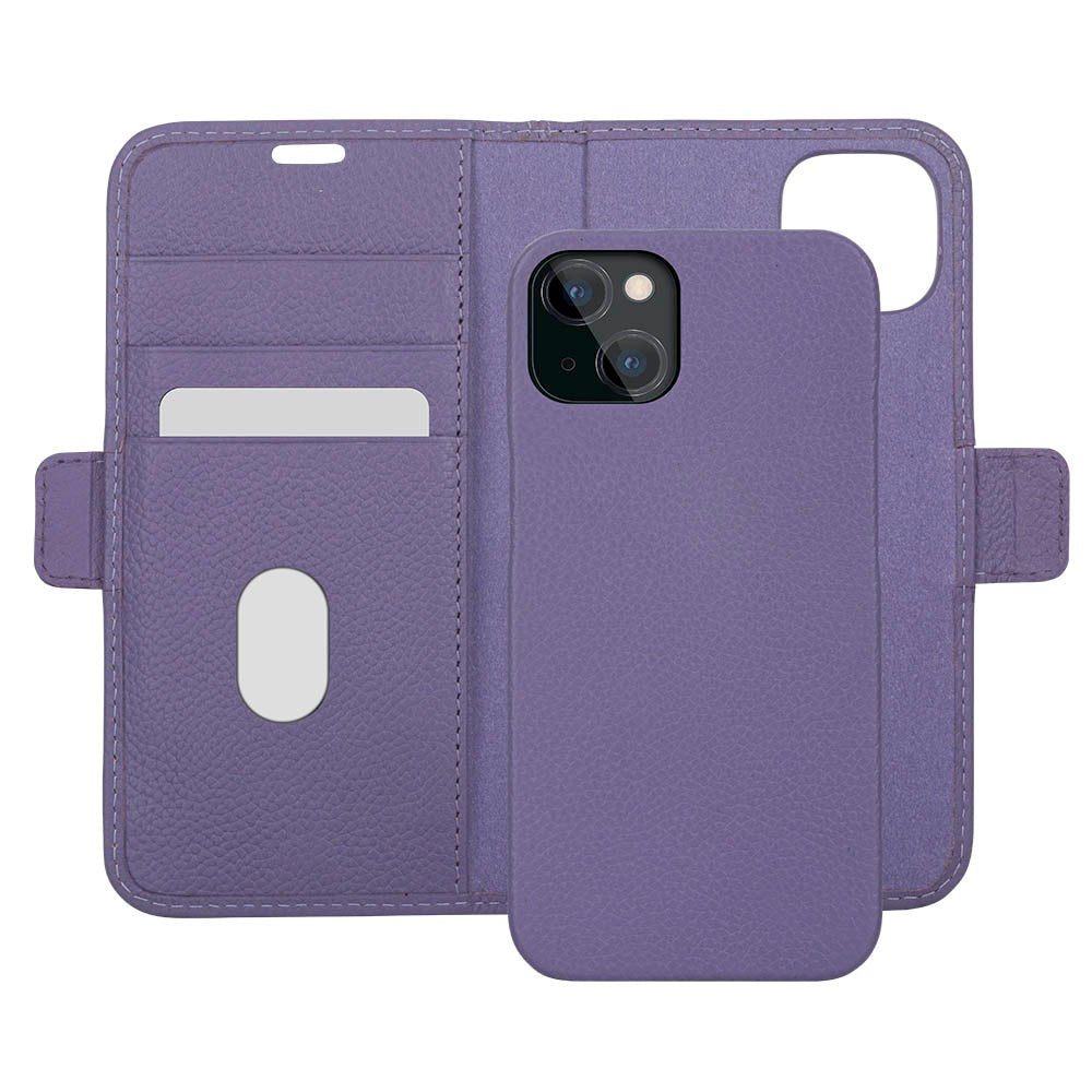 iPhone 13 dbramante1928 New York Magnetisk Ekte Skinn Flip Deksel m. Lommebok - Daybreak Purple