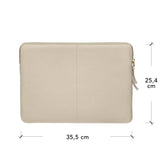 dbramante1928 Paris Plus MacBook 14" (34 x 24,5 x 25 CM) Sleeve i Ekte Skinn - Sand Dune