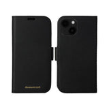 iPhone 15 Plus dbramante1928 New York 2-i-1 Ekte Skinn Flip Deksel - Night Black