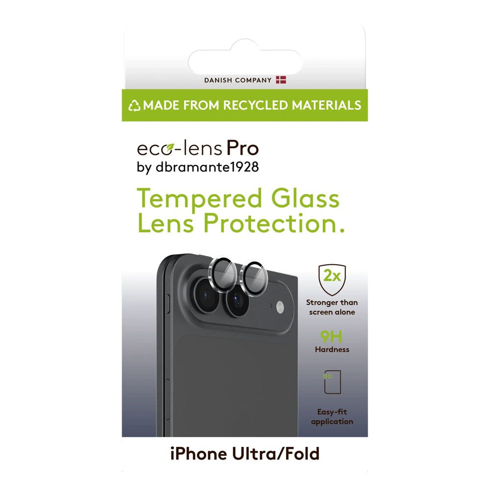 iPhone Duo dbramante1928 Eco-Lens Pro Beskyttelsesglass til Kameralinser - Gjennomsiktig