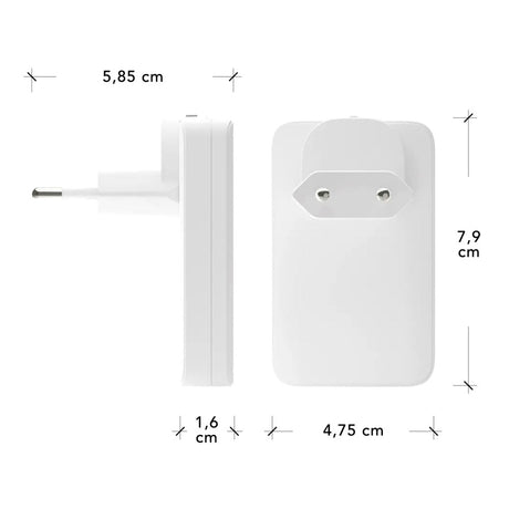 dbramante1928 Slim Vegglader m. 1x USB-C 45W & 1x USB-A 30W - Hvit