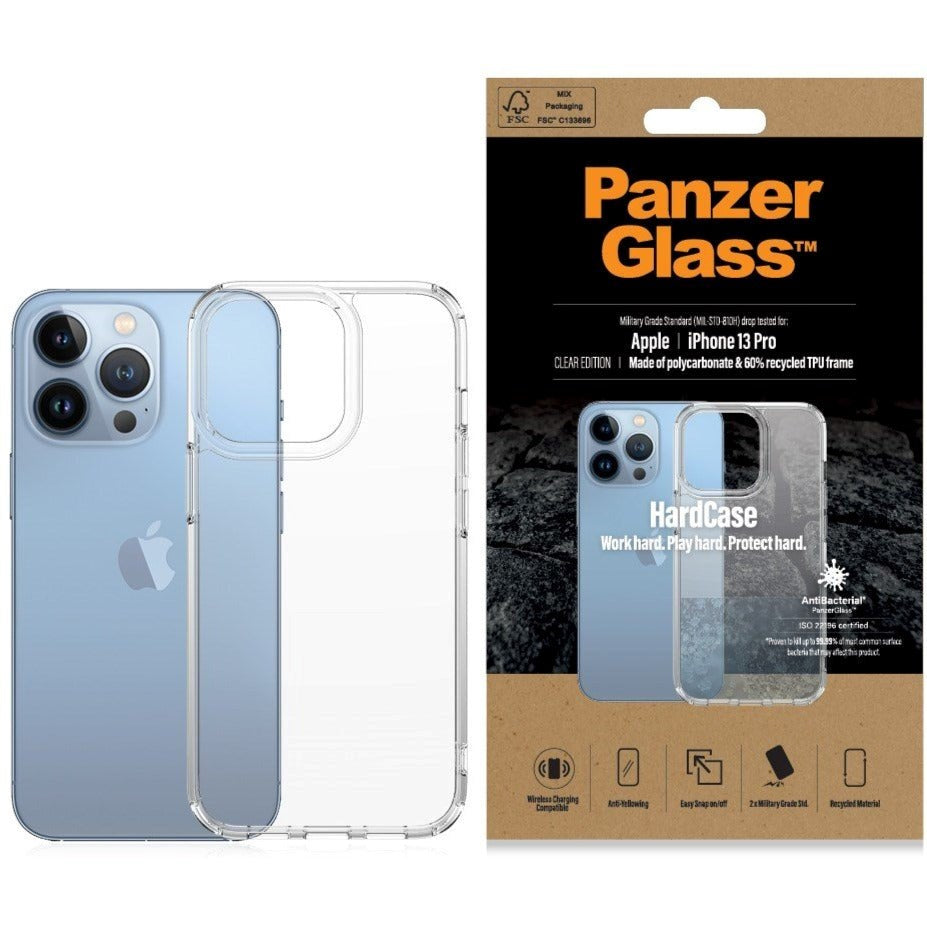 iPhone 13 Pro Deksel PanzerGlass HardCase Antibakteriel Case - Gjennomsiktig