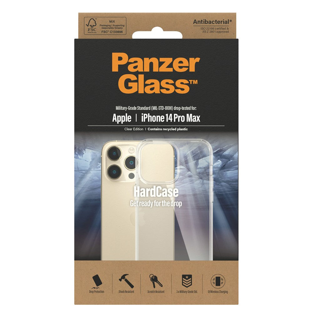 iPhone 14 Pro Max Deksel PanzerGlass HardCase AntiBacterial - Gjennomsiktig