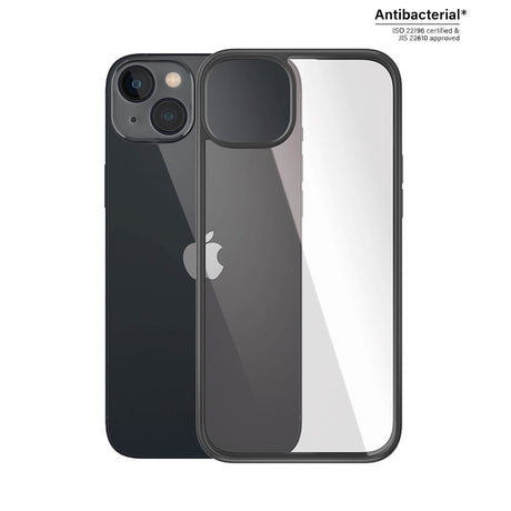 iPhone 14 Plus Deksel PanzerGlass AntiBacterial ClearCase - Svart Kant