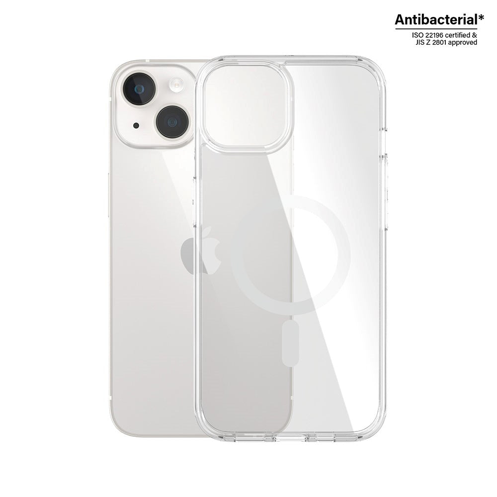 iPhone 14 / 13 Deksel PanzerGlass HardCase AntiBacterial - MagSafe-kompatibel - Gjennomsiktig