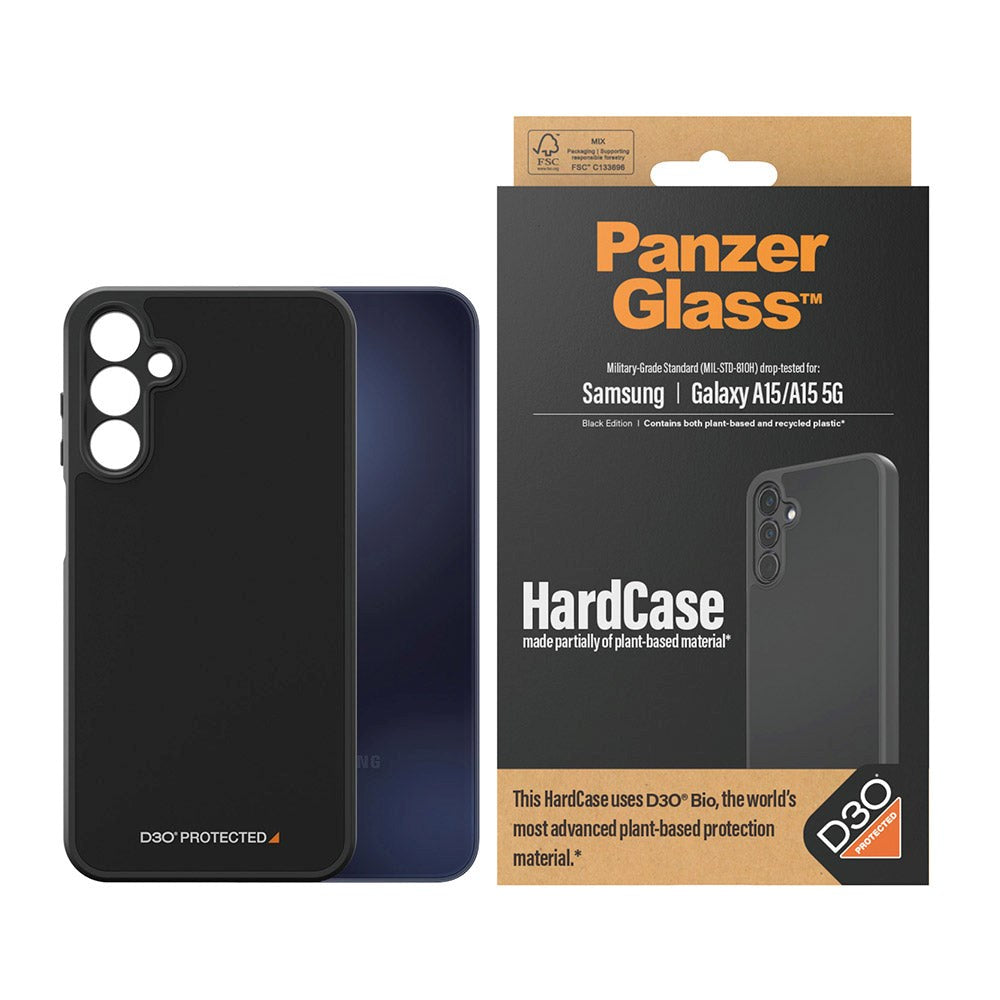 Samsung Galaxy A15 / A15 (5G) Deksel PanzerGlass D3O Bio HardCase - Svart