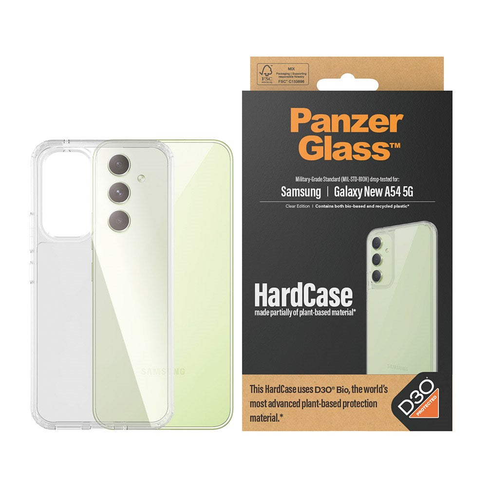 Samsung Galaxy A55 (5G) Deksel PanzerGlass D3O Bio HardCase - Gjennomsiktig