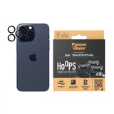 iPhone 15 Pro / 15 Pro Max PanzerGlass Hoops - Kamerabeskyttelse - Blue Metal