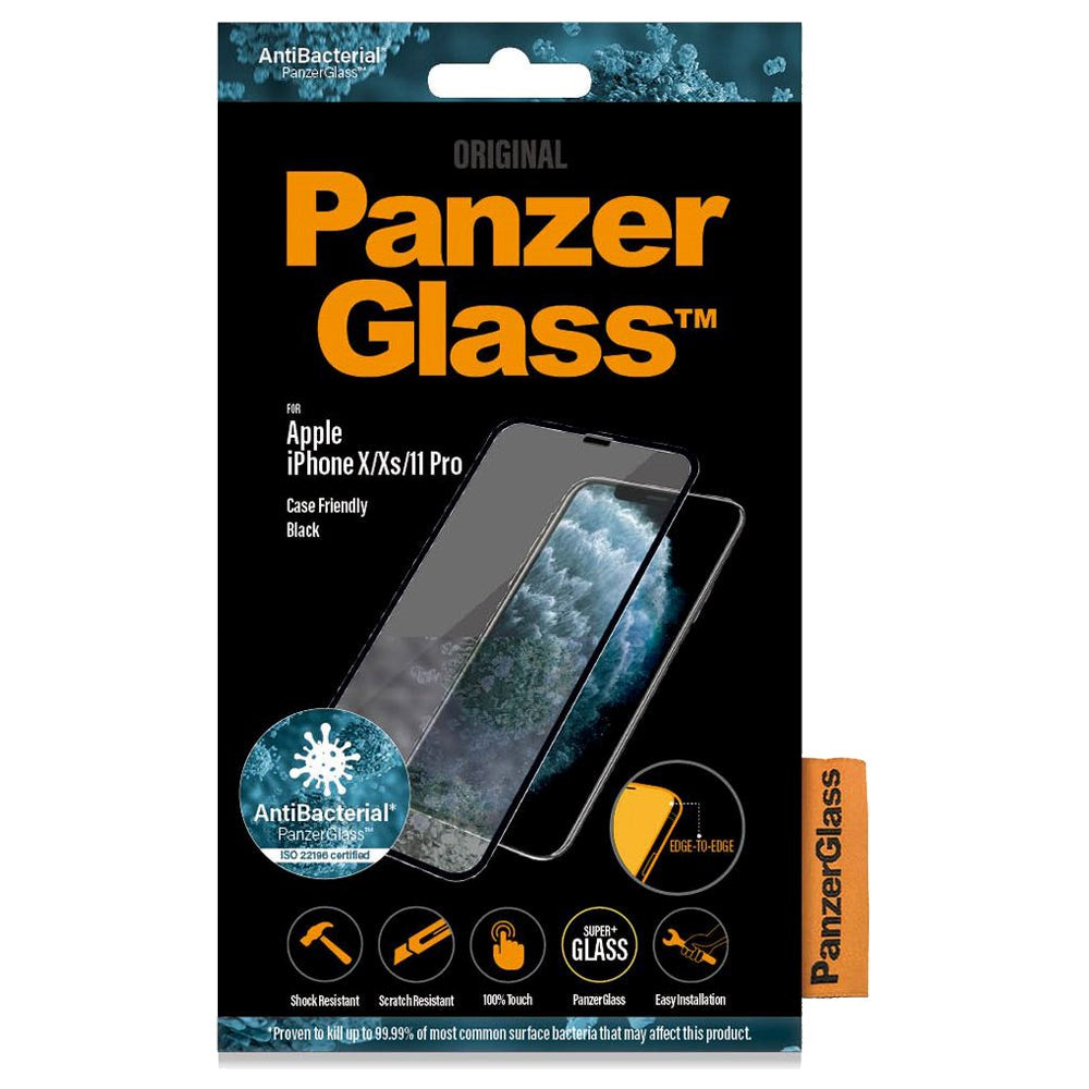 iPhone 11 Pro / Xs / X PanzerGlass Edge-To-Edge Skjermbeskytter - Case Friendly - Svart