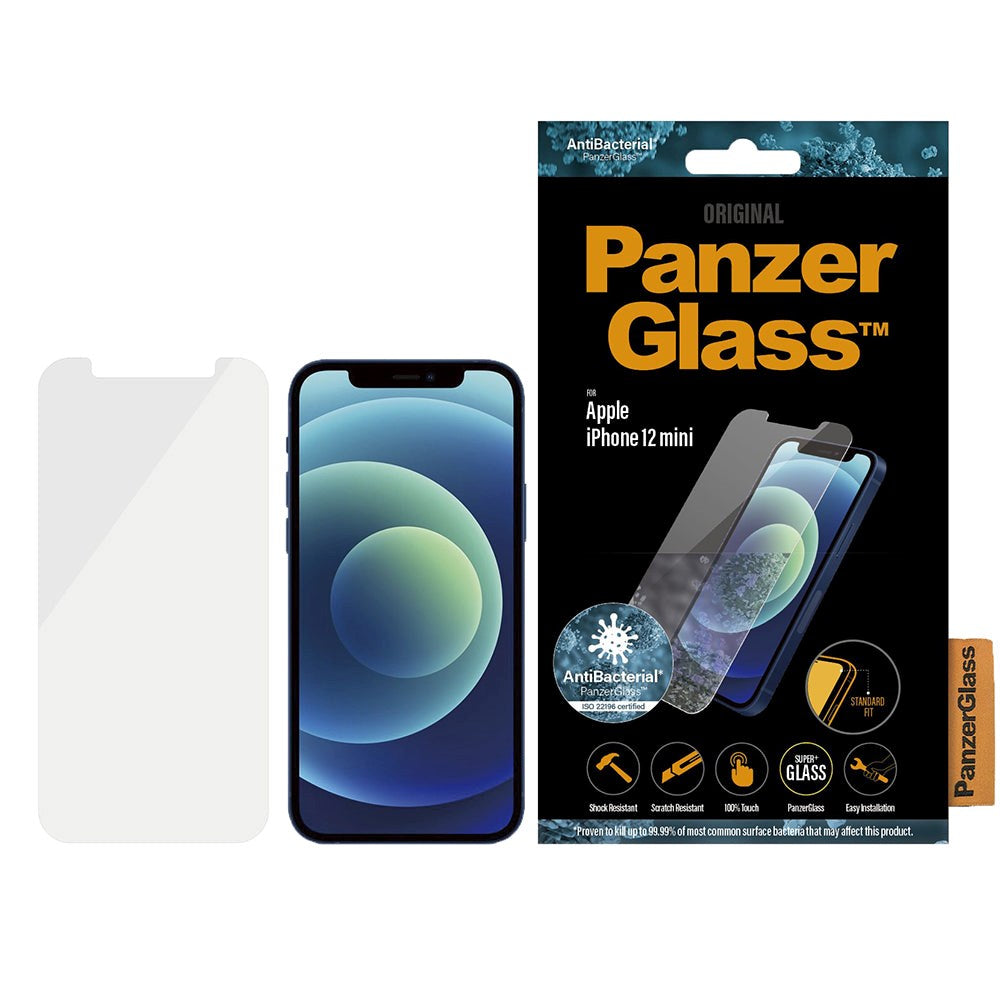 iPhone 12 Mini PanzerGlass Antibakteriell Standard Fit Skjermbeskytter - Gjennomsiktig