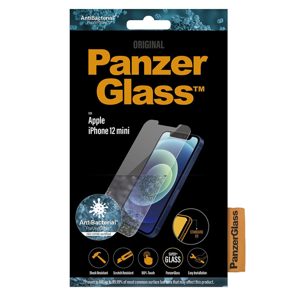 iPhone 12 Mini PanzerGlass Antibakteriell Standard Fit Skjermbeskytter - Gjennomsiktig