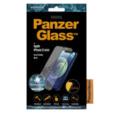 PanzerGlass iPhone 12 Mini AntiBacterial Edge-To-Edge Skjermbeskytter - Case Friendly - Svart Kant