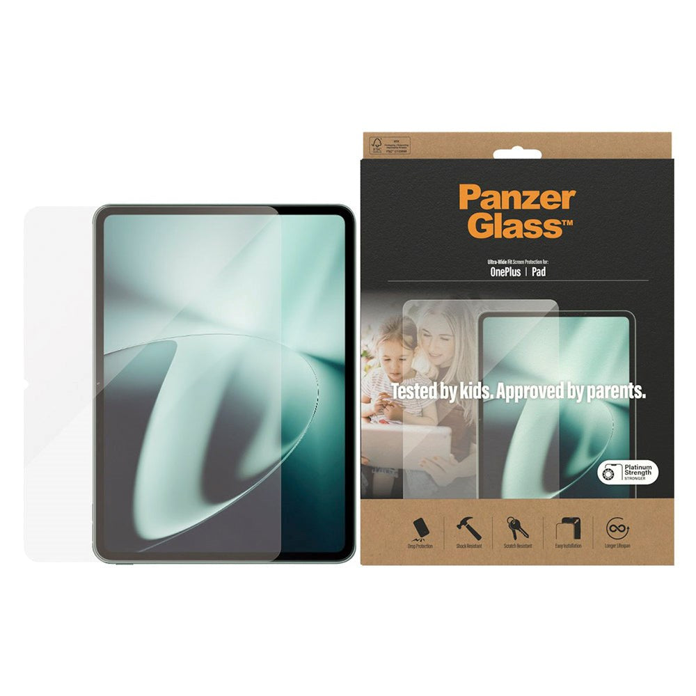 OnePlus Pad PanzerGlass Skjermbeskyttelse Ultra-Wide Fit - Platinum Strength - Gjennomsiktig