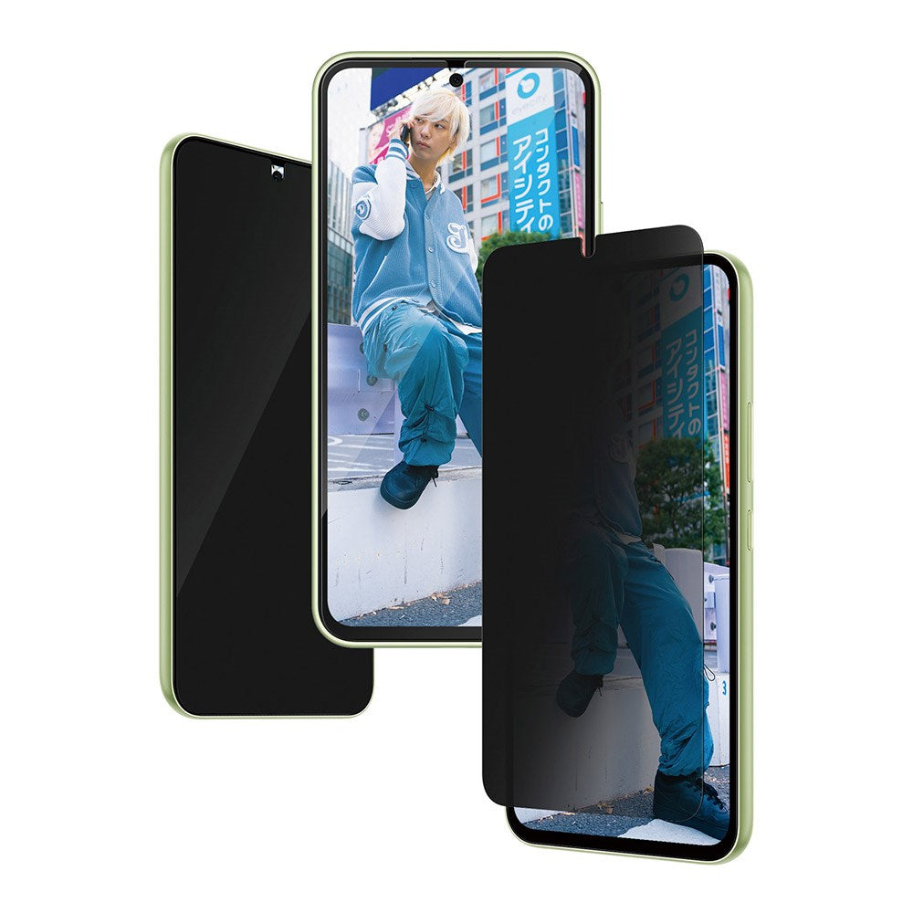 Samsung Galaxy A55 (5G) PanzerGlass Ultra Wide Fit Re:fresh Skjermbeskyttelse m. EasyAligner - Privacy - Platinum Strength - Gjennomsiktig / Svacart Kant