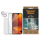 iPhone 14 PanzerGlass 3-i-1 Bundle med EasyAligner - Beskyttelseglass (UWF) / Deksel / Kamerabeskyttelse - Gjennomsiktig