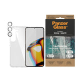 Samsung Galaxy S23 PanzerGlass 3-i-1 Bundle med EasyAligner - Beskyttelseglass (UWF) / Deksel / Kamerabeskyttelse - Gjennomsiktig