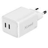 Xceed 45W GaN Vegglader med 2 x USB-C - Hvit