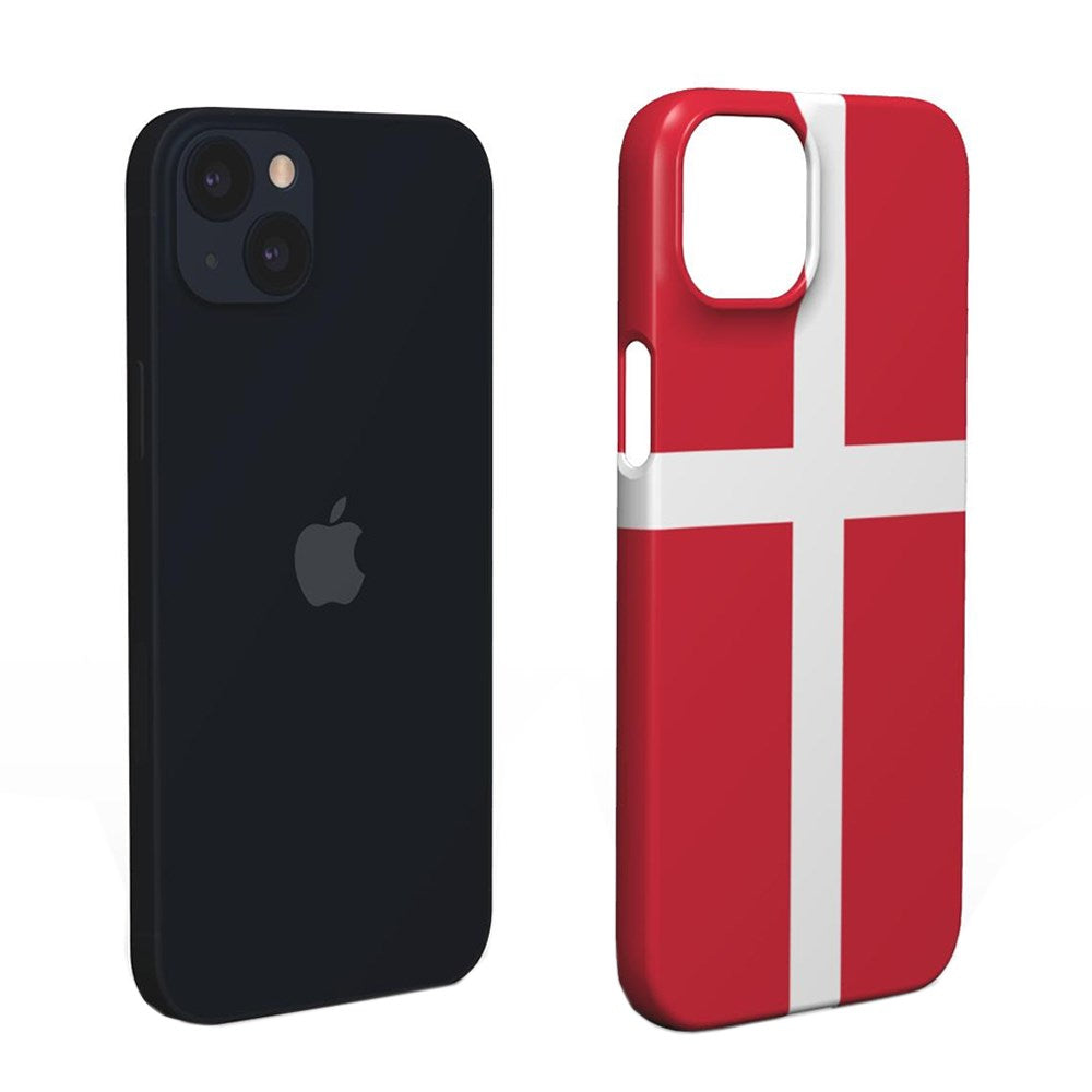 EIDERWOOD iPhone 14 Hard Plast Deksel - Danmarks Flagg