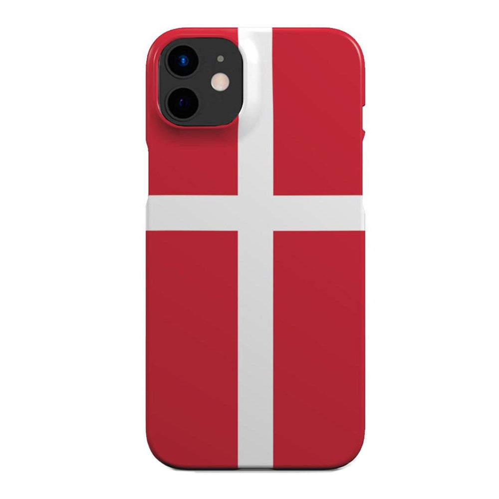 EIDERWOOD iPhone 12 Hard Plast Deksel - Danmarks Flagg