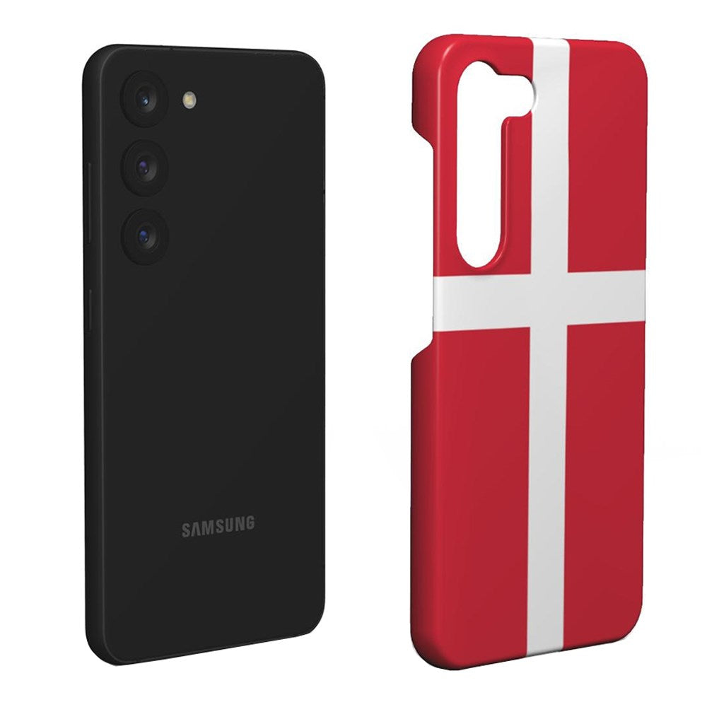 EIDERWOOD Samsung Galaxy S23 Hard Plast Deksel - Danmarks Flagg