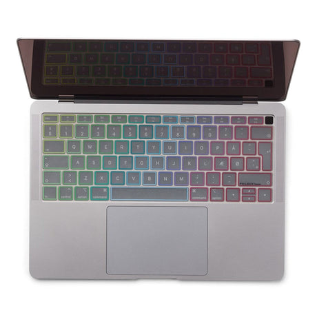 Philbert MacBook Air (A1932) Keyboard Deksel m. Nordisk Tastatur - Transparent / Rainbow