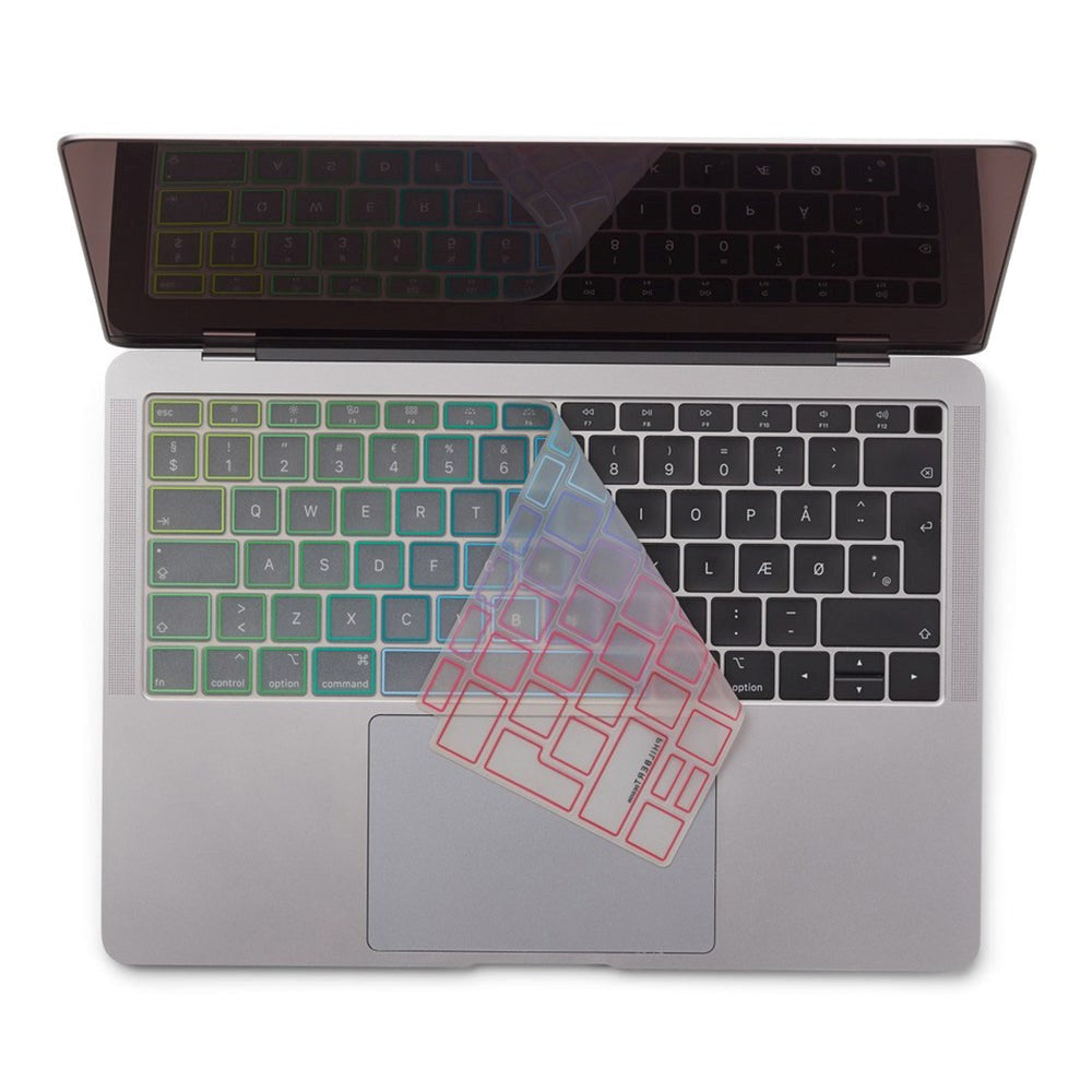 Philbert MacBook Air (A1932) Keyboard Deksel m. Nordisk Tastatur - Transparent / Rainbow