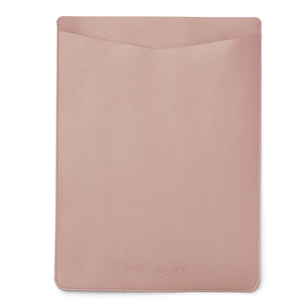 Philbert UltraSlim Vegansk Skinn Sleeve m. Stropp til MacBook / Laptop 13" (31,0 x 22,5 x 2 cm) - Rosa