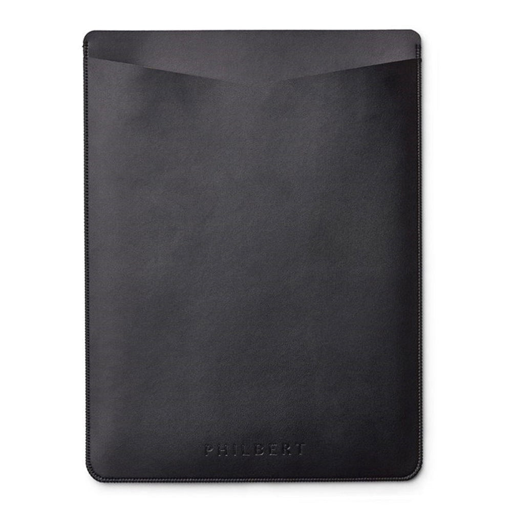 Philbert UltraSlim Vegansk Skinn Sleeve m. Stropp til MacBook / Laptop 14" (32,0 x 23,5 x 2 cm) - Svart